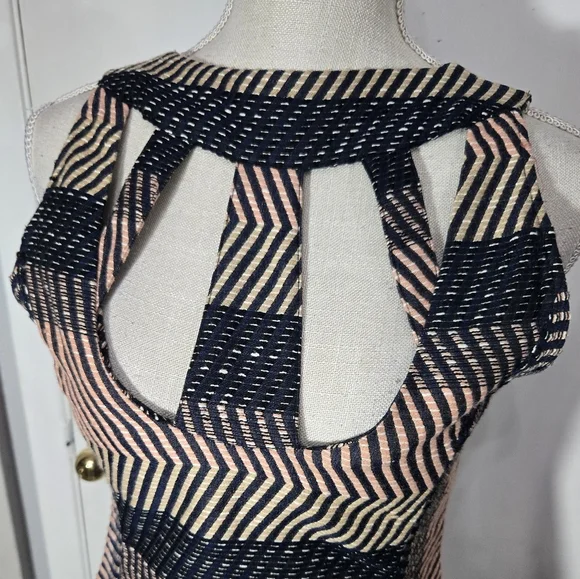 Skies Are Blue A Line Dress Multi Stripe Detail Sz Xs - Picture 7 of 13